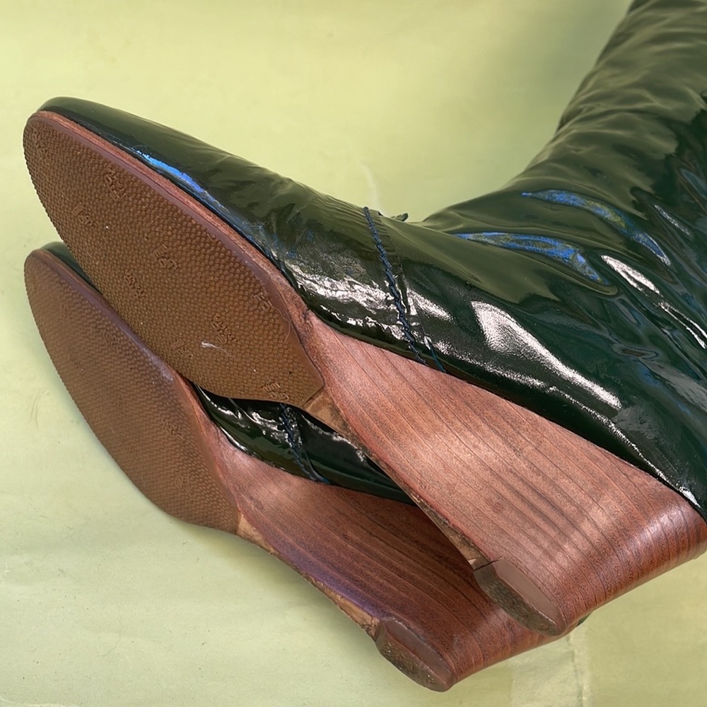 Vintage dark teal Chloe leather boots - Picture 14 of 16